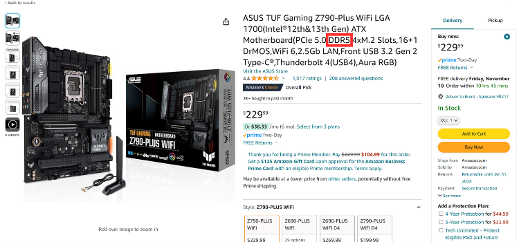 ASUS TUF Gaming Z790-Plus DDR5