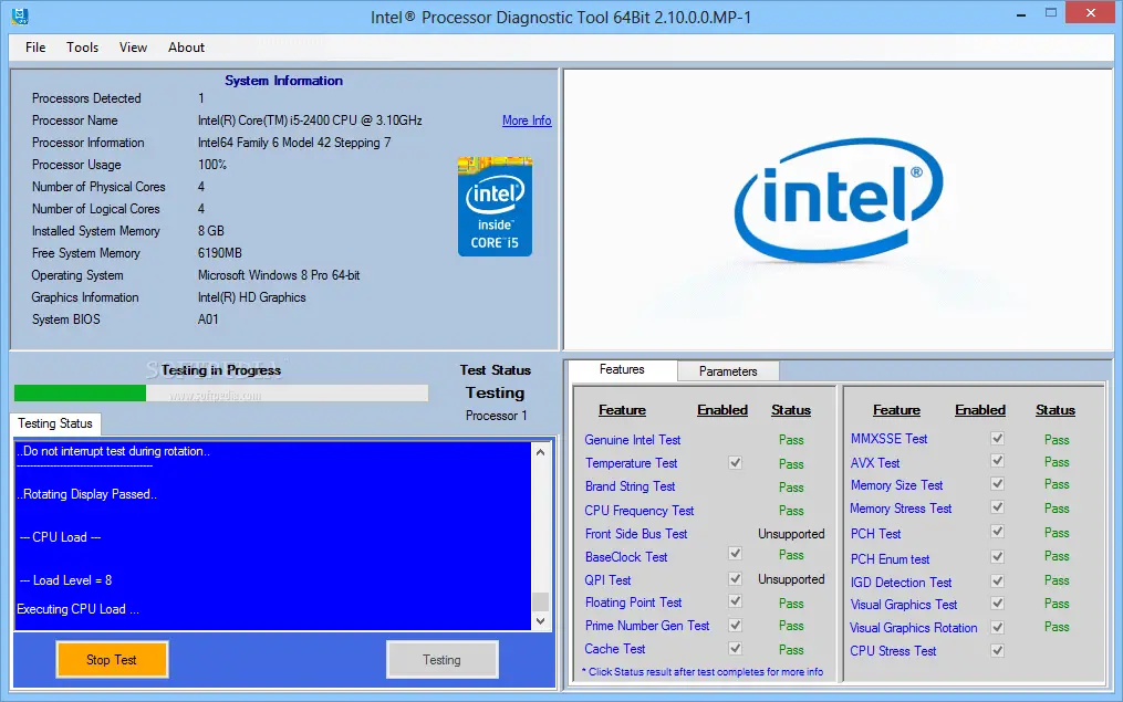 Intel Processor Diagnostic Tool