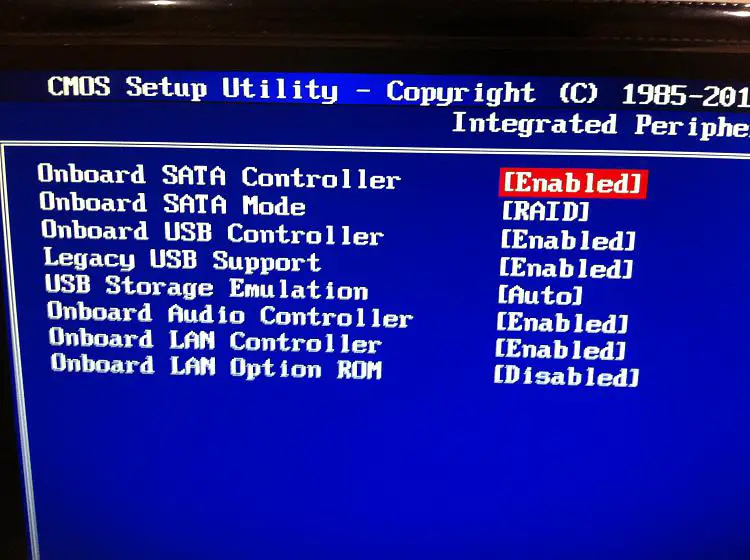 SATA controller mode