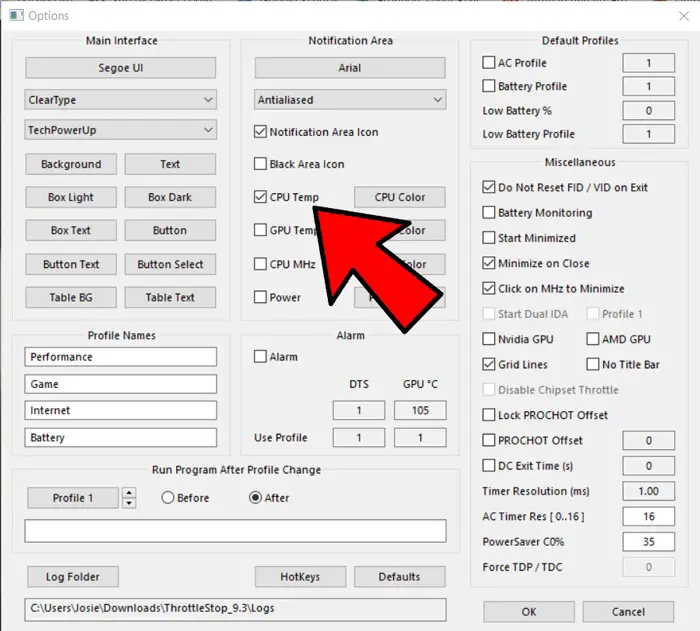 Using an app to check CPU Temps