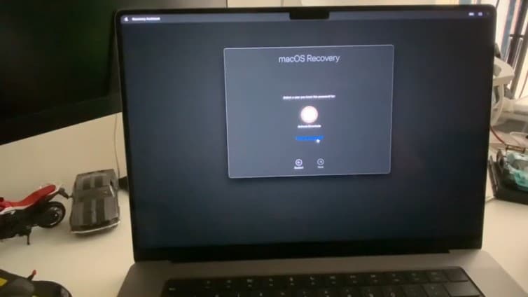 Click on the Forget Password on mac recovery