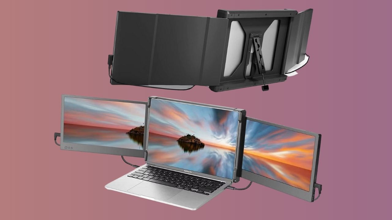 Are the Portable Triple Monitor Screens for Laptops Slideable