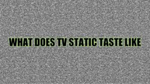 What Does TV Static Taste Like