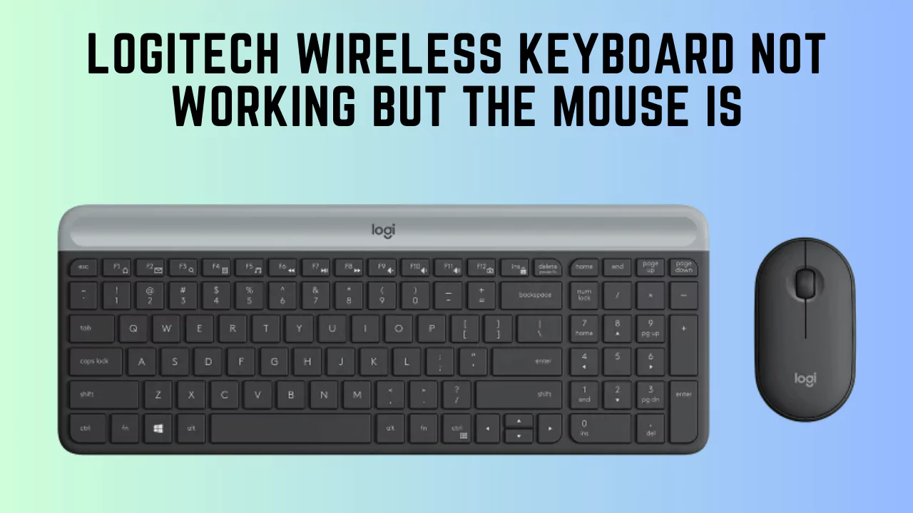 Logitech Wireless Keyboard Not Working But The Mouse Is